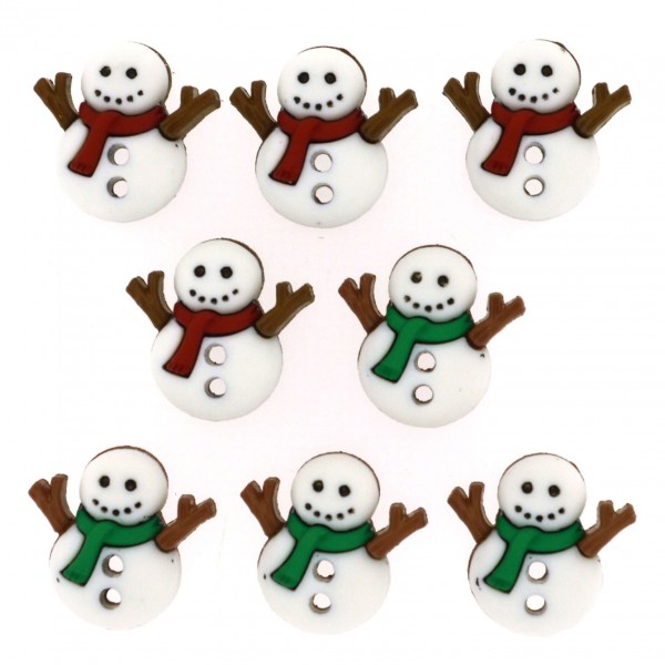 Motivknöpfe Dekoknöpfe Weihnachten Schneemänner