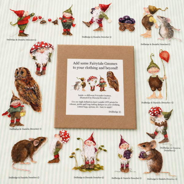 Neu Dollbelge Bügelbilder Fairytale Gnomes Zwerge Daniela Drescher