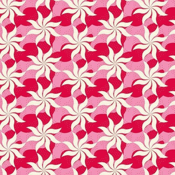 0,30 m Tilda Patchworkstoff Cottage Collection Wirbel Fireworks Red
