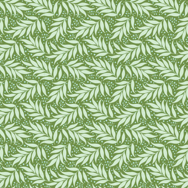 0,30 m Tilda Patchworkstoff Cottage Collection Blätter Berry Leaf Green