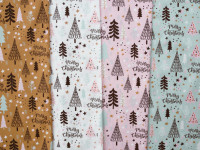 Stoffpaket "Merry Christmas" Baumwollstoff Webware 4 Stoffe Stoffpaket "Merry Christmas" Baumwollstoff Webware 4 Stoffe