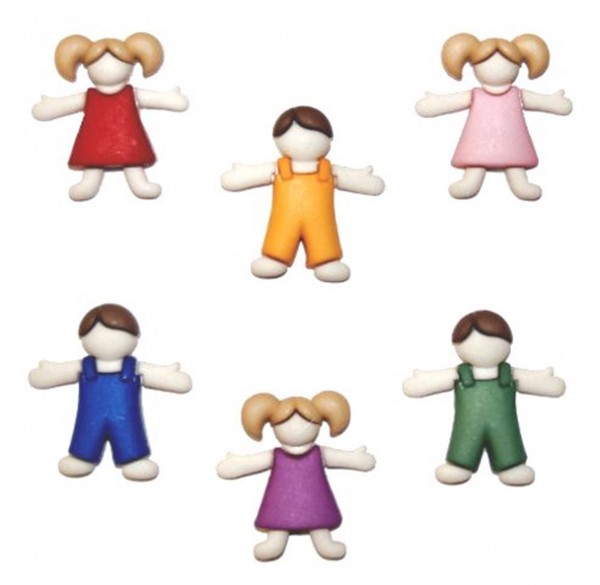 Motivknöpfe 6 Dekoknöpfe KInder Mädchen Jungen