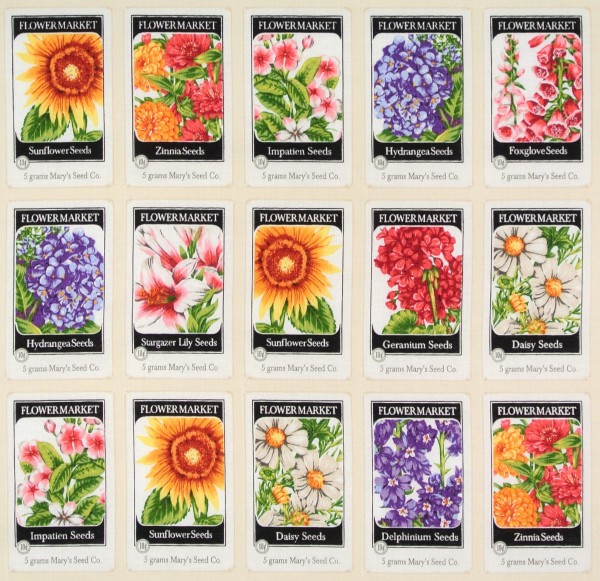SALE 1,2 m Sommerblumen Garten Everyday Favorites Patchworkstoff