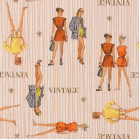 Vorschau: Patchworkstoff Stoffpaket Frauen 50er Retro Strandmode "At the Beach" Vorschau: Patchworkstoff Stoffpaket Frauen 50er Retro Strandmode "At the Beach"