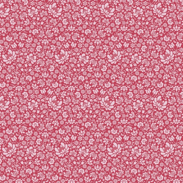 0,25 m Tilda Patchworkstoff Cottage Collection Blumen Sigrid Dove Red