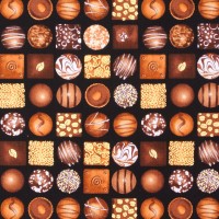 Patchworkstoff Chocoholic Pralinen Süsses Webware Patchworkstoff Chocoholic Pralinen Süsses Webware