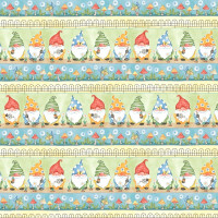 0,50 m Patchworkstoff Wichtel Gnome Garten "Garden Geeks" Bordüre 0,50 m Patchworkstoff Wichtel Gnome Garten "Garden Geeks" Bordüre