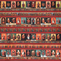 Weihnachten Waldtiere Christmas Party Border Patchworkstoff Weihnachten Waldtiere Christmas Party Border Patchworkstoff