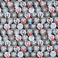 Patchworkstoff Schafe Stricken Mützen Schal "All you Knit is Love"schwarz Patchworkstoff Schafe Stricken Mützen Schal "All you Knit is Love"schwarz