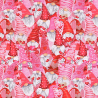 Patchworkstoff Wichtel Gnome Liebe Valentinstag Herzen Gnomentine Patchworkstoff Wichtel Gnome Liebe Valentinstag Herzen Gnomentine