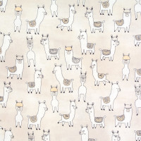 1 m Baumwollstoff Dekostoff Lama Alpaka Tiere hellbeige Webware 1 m Baumwollstoff Dekostoff Lama Alpaka Tiere hellbeige Webware
