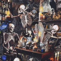 Patchworkstoff Halloween Skelette Apothe "Spooky Apothecary" Patchworkstoff Halloween Skelette Apothe "Spooky Apothecary"