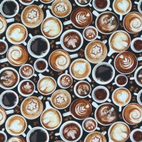 *Patchworkstoff Kaffee Kaffeetassen Coffee Cappuccino *Patchworkstoff Kaffee Kaffeetassen Coffee Cappuccino