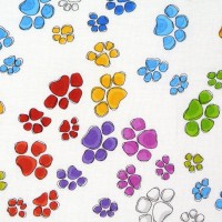 Vorschau: Loralie Hunde Patchworkstoff "Go Doggy" Pfoten weiß Vorschau: Loralie Hunde Patchworkstoff "Go Doggy" Pfoten weiß