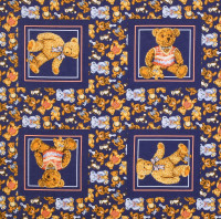 0,9 m Baumwollstoff Bären Bärenbilder Teddys Webware blau 0,9 m Baumwollstoff Bären Bärenbilder Teddys Webware blau