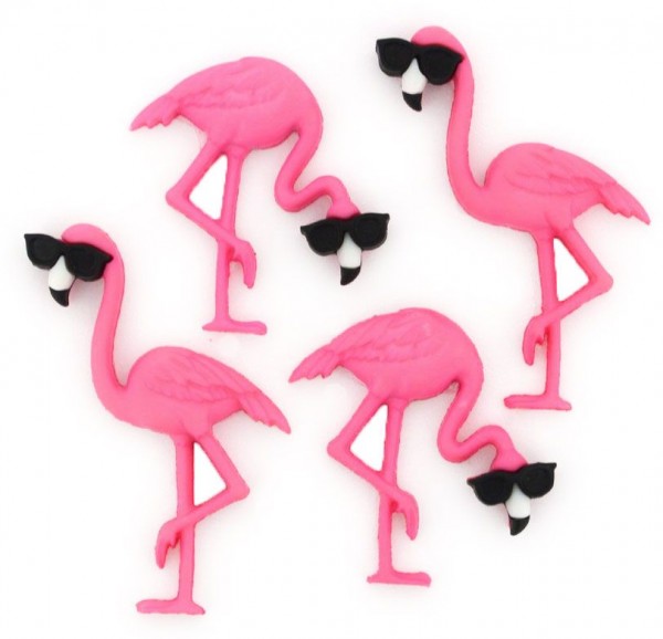 Motivknöpfe Knöpfe Dekoknöpfe Flamingos