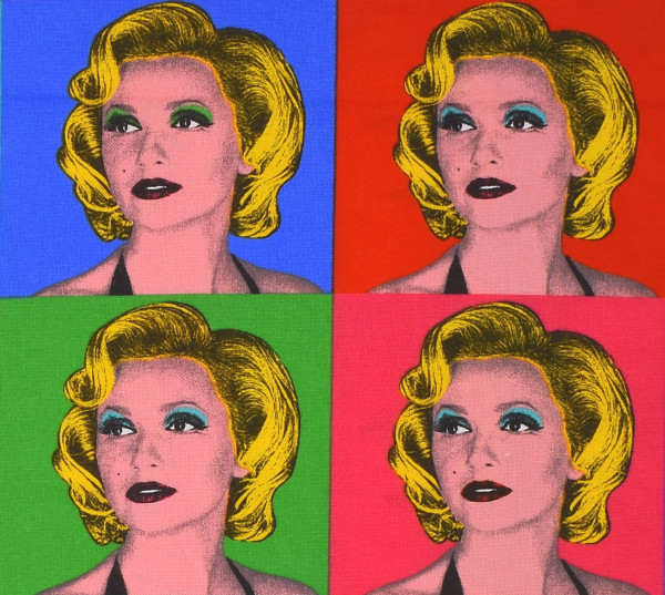 Dekostoff Frauen PopArt Hollywood Diva Frauen Retro Canvas