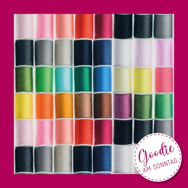 Goodie am Sonntag Baumwollstoff bunte Garnrollen 0,50 x 1,40 m