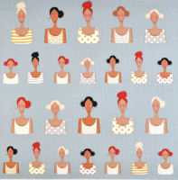 Wieder da! 0,6 m Patchworkstoff Tilda "Me and my Friends" hellblau Wieder da! 0,6 m Patchworkstoff Tilda "Me and my Friends" hellblau