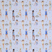 Vorschau: Patchworkstoff Stoffpaket Frauen 50er Retro Strandmode "At the Beach" Vorschau: Patchworkstoff Stoffpaket Frauen 50er Retro Strandmode "At the Beach"