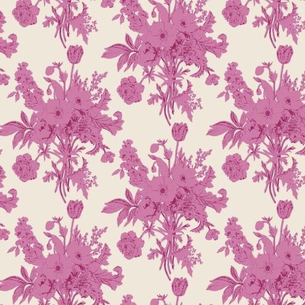 0,25 m Tilda Patchworkstoff Cottage Collection Blumen Botanical Pink