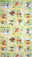 SALE 0,6 m Patchworkstoff Susybee fröhliche Affen Giraffen Panel SALE 0,6 m Patchworkstoff Susybee fröhliche Affen Giraffen Panel