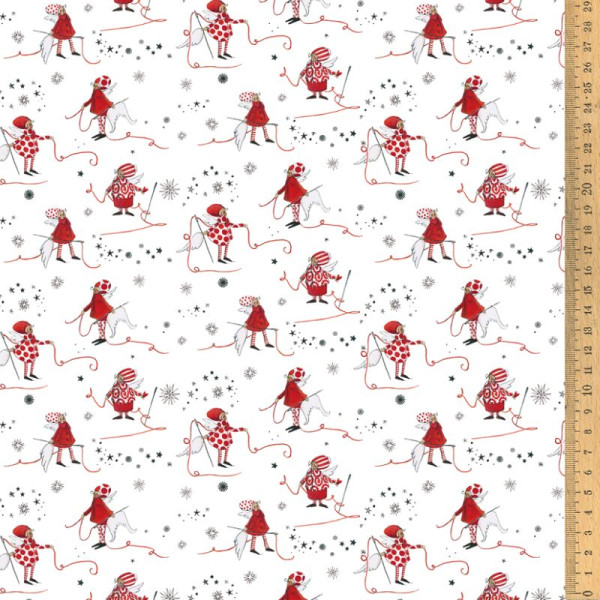 acufactum Weihnachten Engel Fadenengel Baumwollstoff