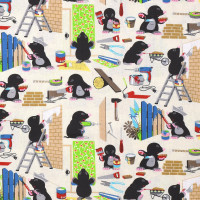 1,0 m Baumwollstoff Maulwürfe Kinder Heimwerken Tiere Webware 1,0 m Baumwollstoff Maulwürfe Kinder Heimwerken Tiere Webware