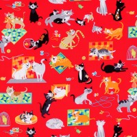 SALE 1 m Patchworkstoff spielende Katzen Nähutensilien "A Cat Tale" SALE 1 m Patchworkstoff spielende Katzen Nähutensilien "A Cat Tale"