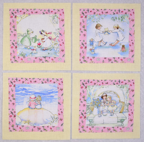 Mädchen 4 kleine Panels Kinder "Best Friends" Set 3