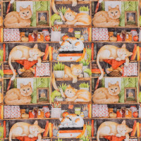 Baumwollstoff Buch Bücher Lesen Katzen Kätzchen Bücherregal Baumwollstoff Buch Bücher Lesen Katzen Kätzchen Bücherregal