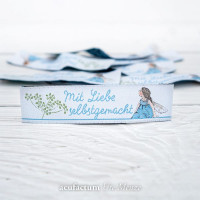 2 Stück acufactum Webetikett Aufnäher Elfe blau "Mit Liebe selbstgemacht" 2 Stück acufactum Webetikett Aufnäher Elfe blau "Mit Liebe selbstgemacht"
