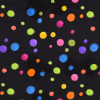 Loralie Patchworkstoff bunte Punkte auf Schwarz "Dream Dots" Loralie Patchworkstoff bunte Punkte auf Schwarz "Dream Dots"