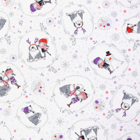SALE Patchworkstoff Winter Kinder Hunde Schnee "Winter Days" weiß SALE Patchworkstoff Winter Kinder Hunde Schnee "Winter Days" weiß