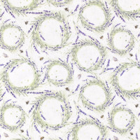 Acufactum Baumwollstoff Lavendel Bienen Sommer "Lavendelkränze" Acufactum Baumwollstoff Lavendel Bienen Sommer "Lavendelkränze"